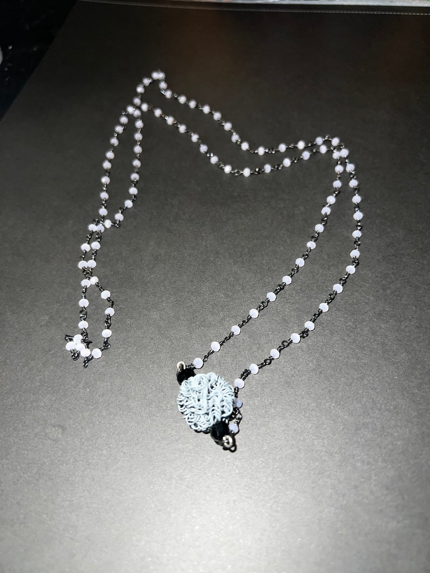 Prayer Bead Necklace - Rose Quartz