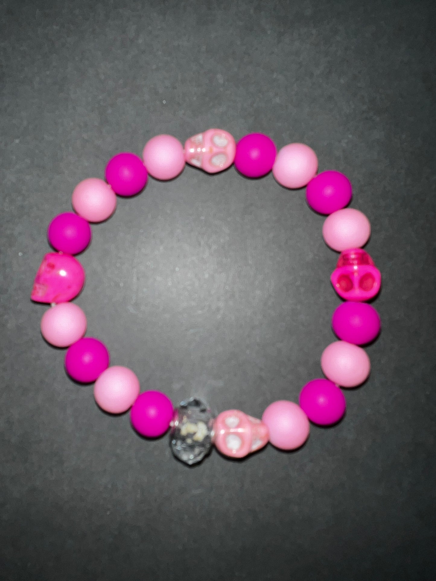 Pink Skull Bracelet Set