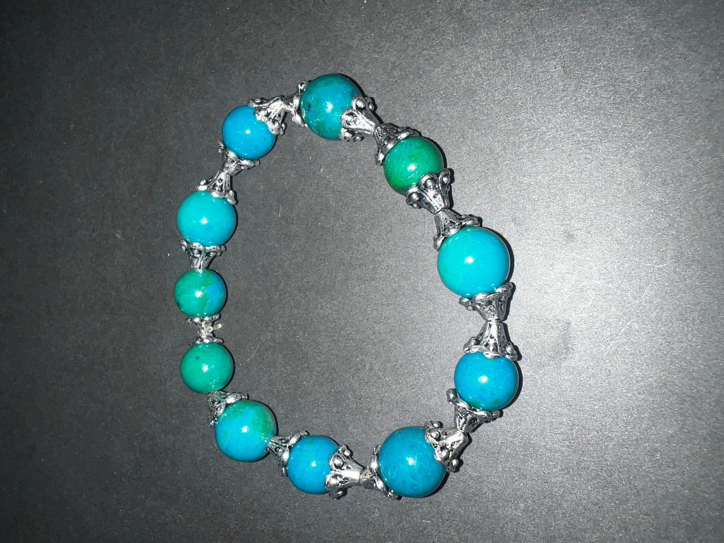 Chrysocolla & Silver Bracelet