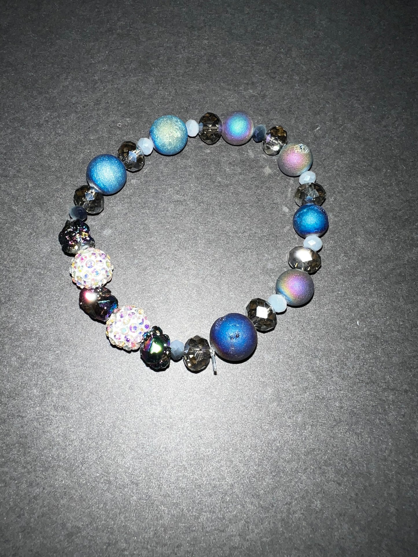 Blue/Green Druzy Bracelet Set