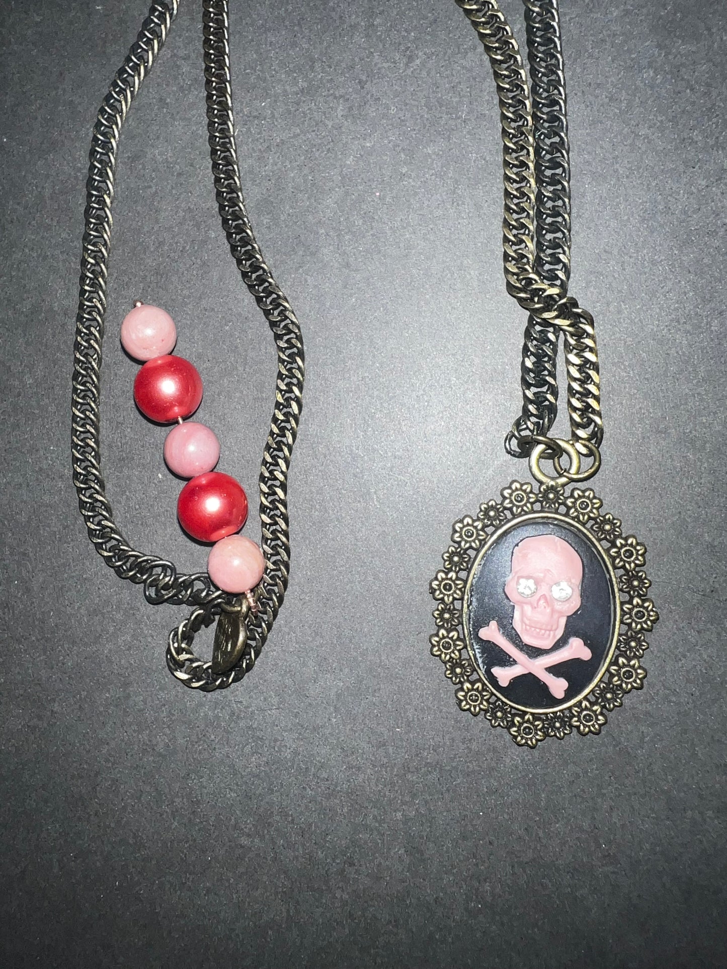 Pink Skull Necklace