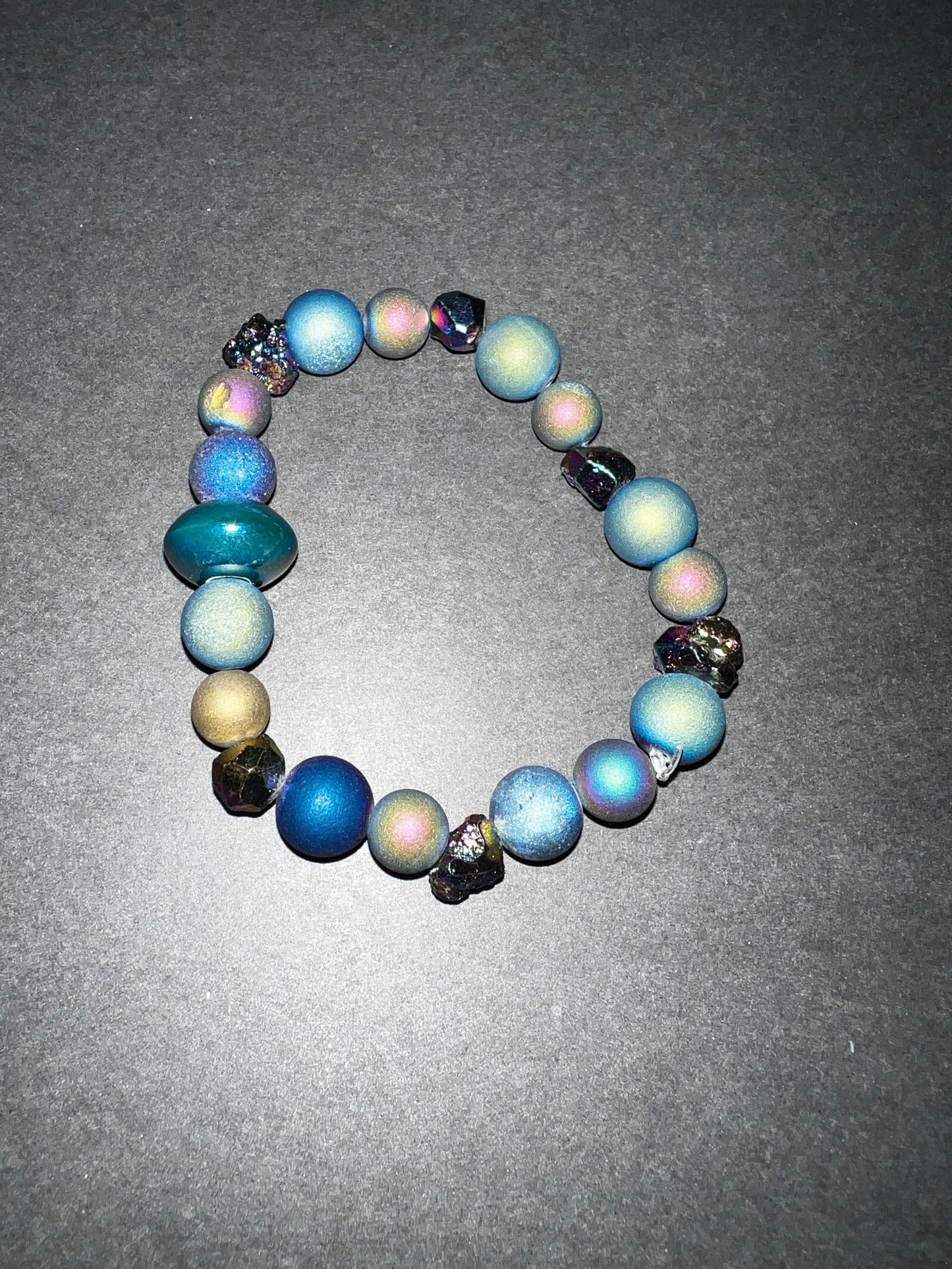 Blue/Green Druzy Bracelet Set
