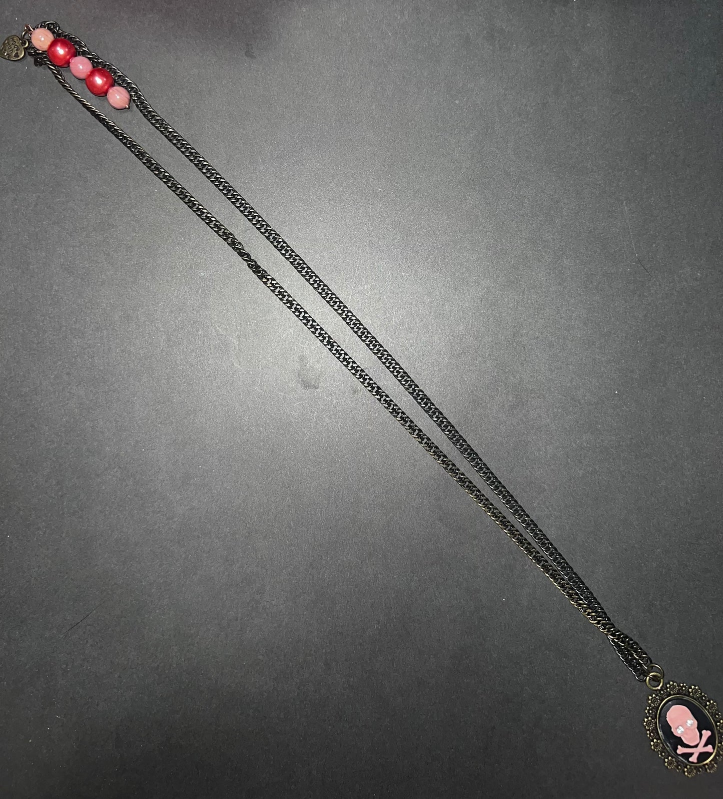 Pink Skull Necklace