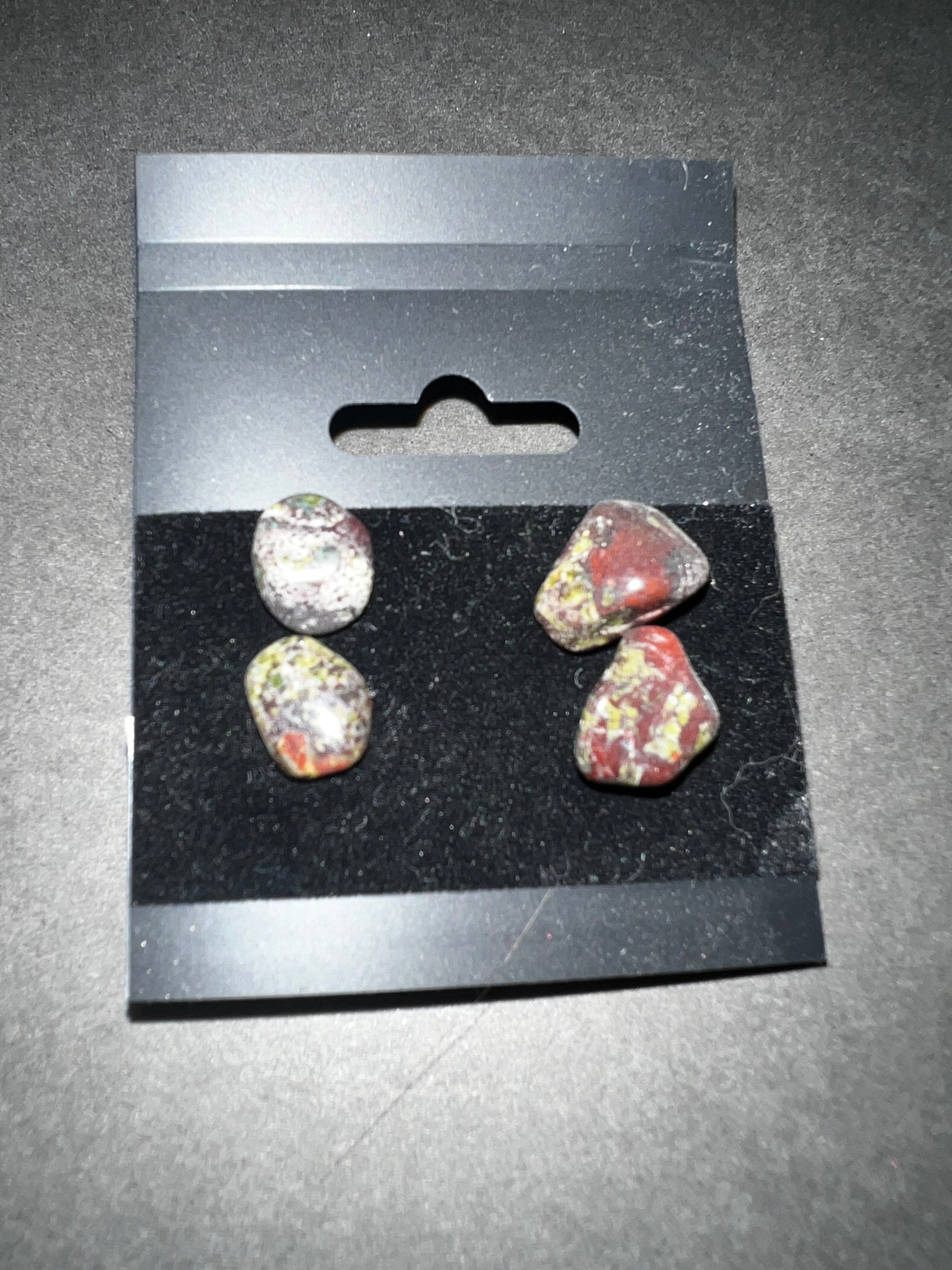 Blood Jasper Stud Earrings