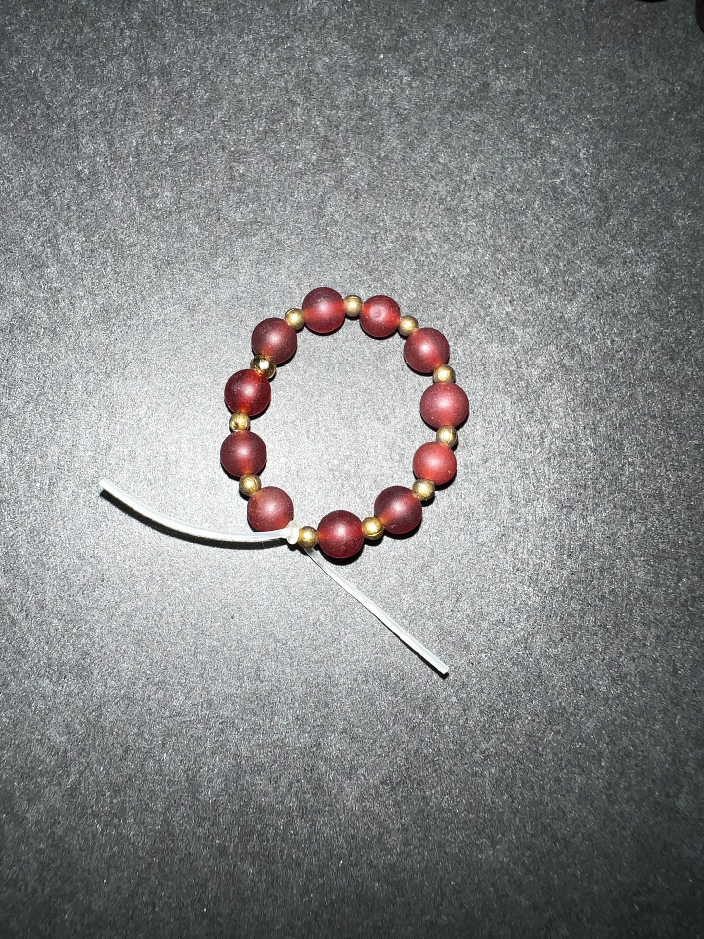 Carnelian & Gold Bracelet w/ Ring Set