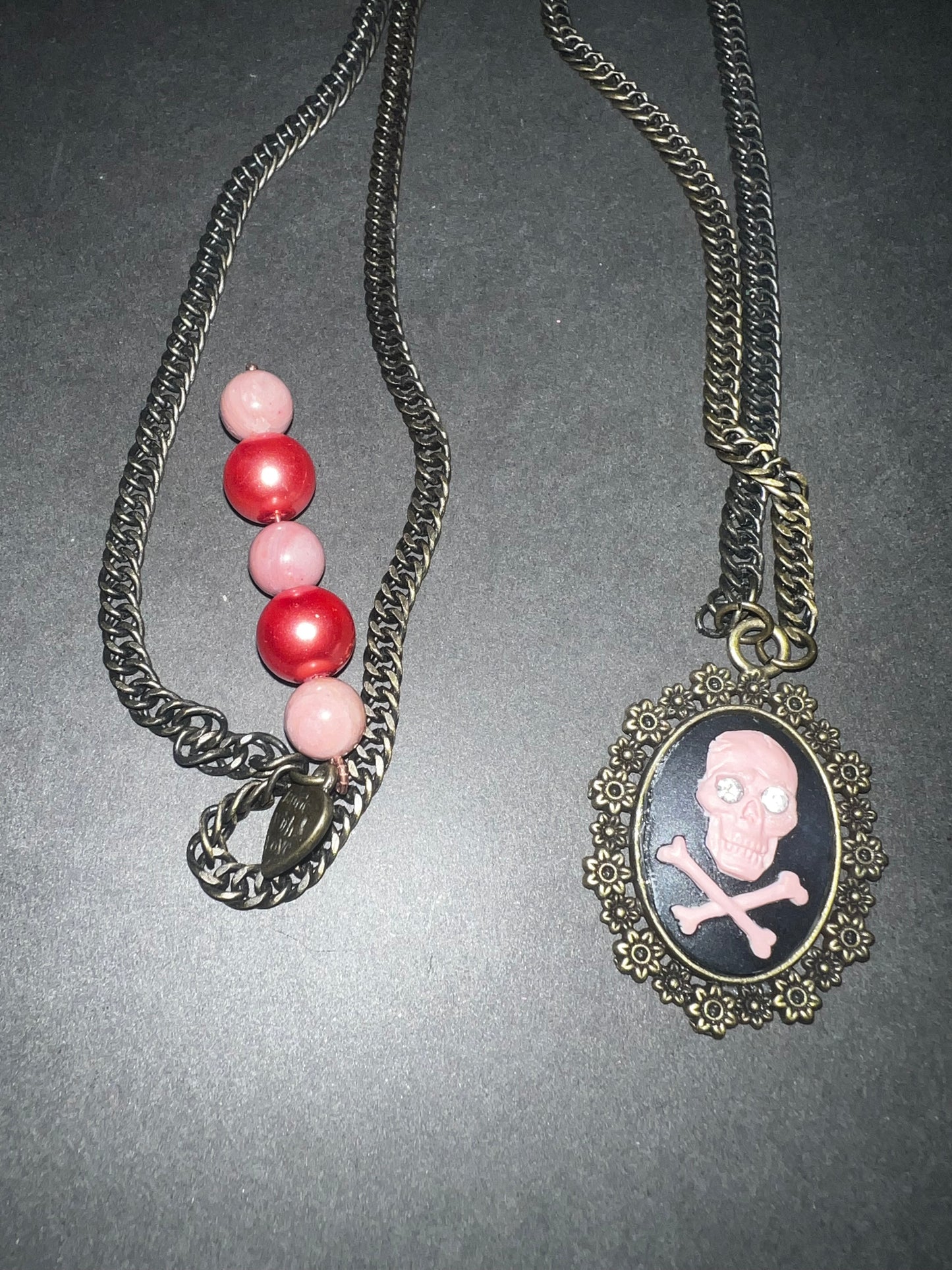 Pink Skull Necklace