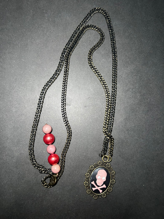 Pink Skull Necklace