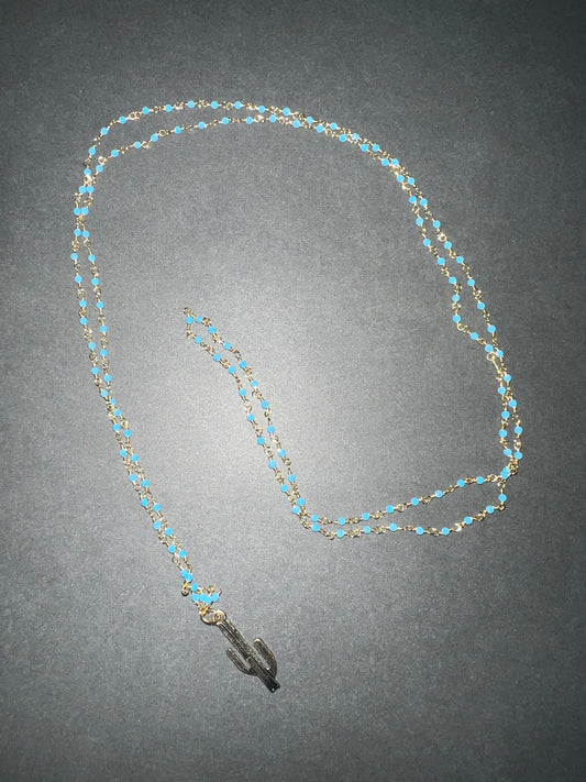 Prayer Bead Necklace - Turquoise
