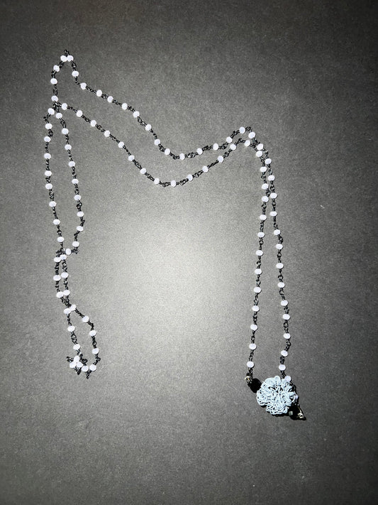 Prayer Bead Necklace - Rose Quartz