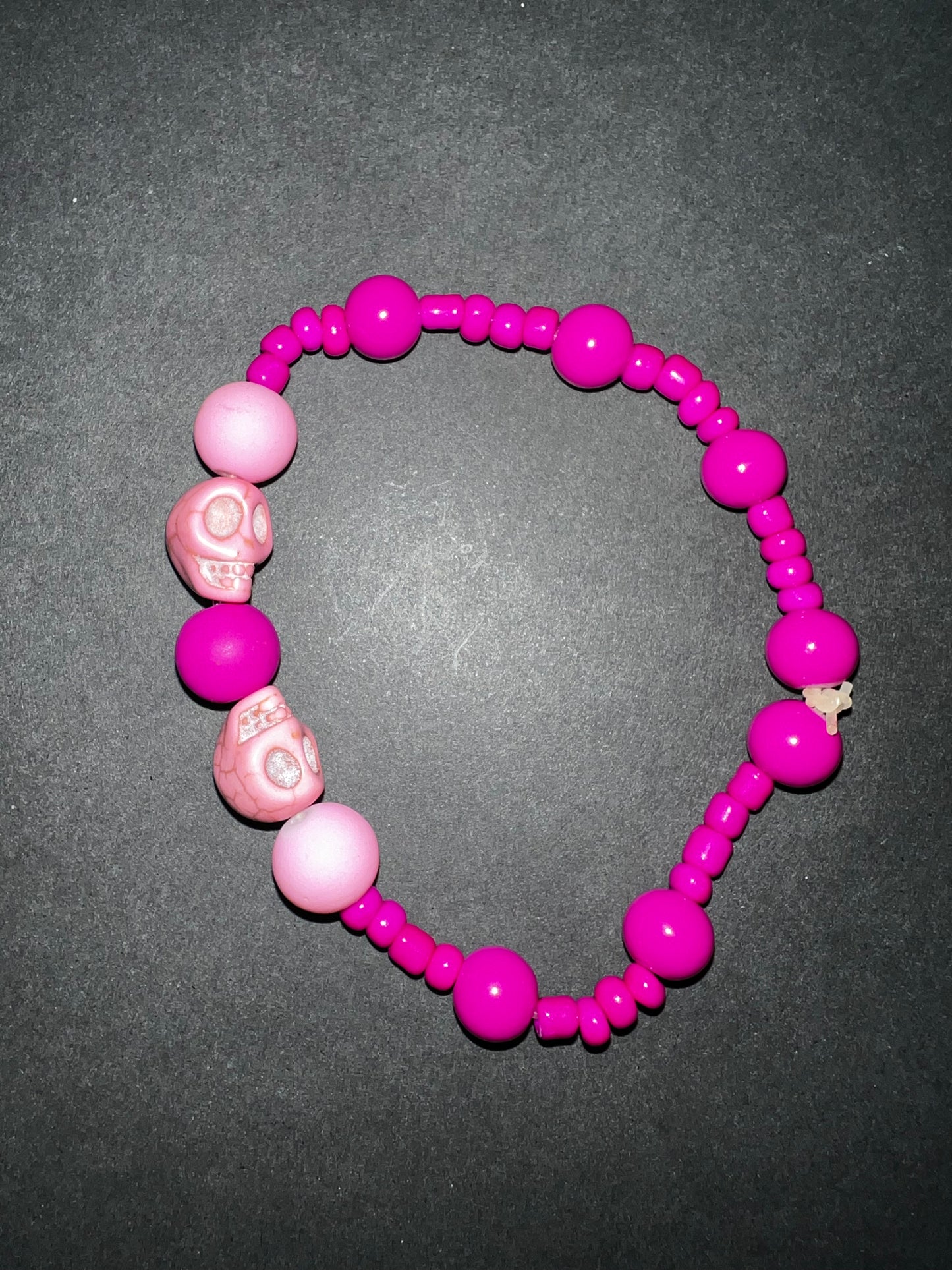 Pink Skull Bracelet Set
