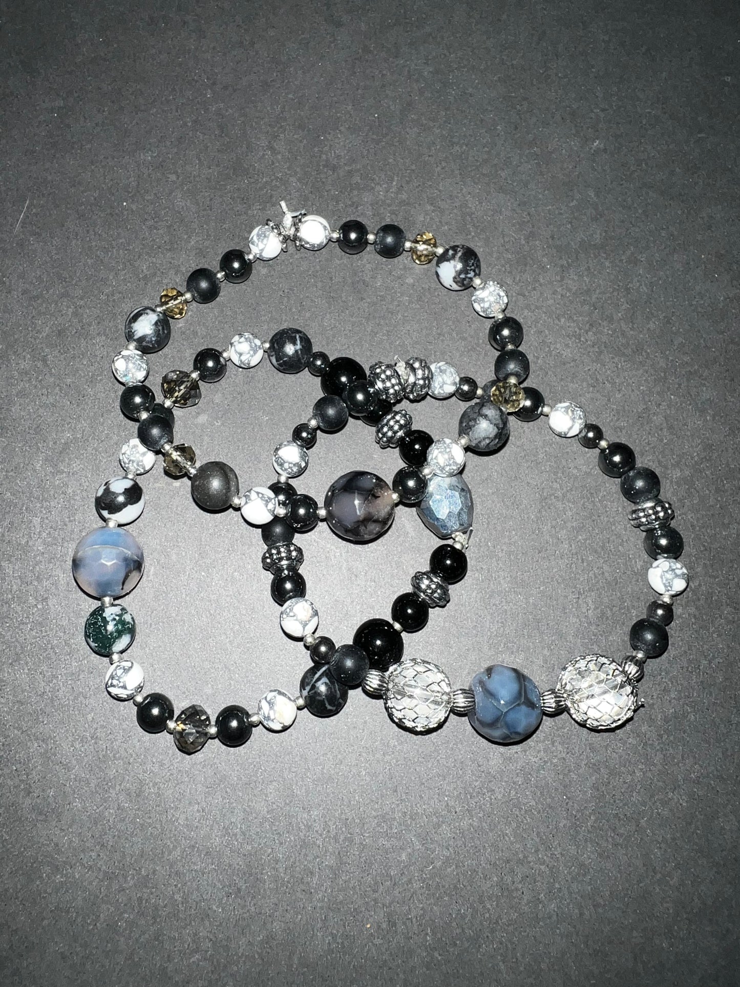 Monochrome Bracelet & Earring Set