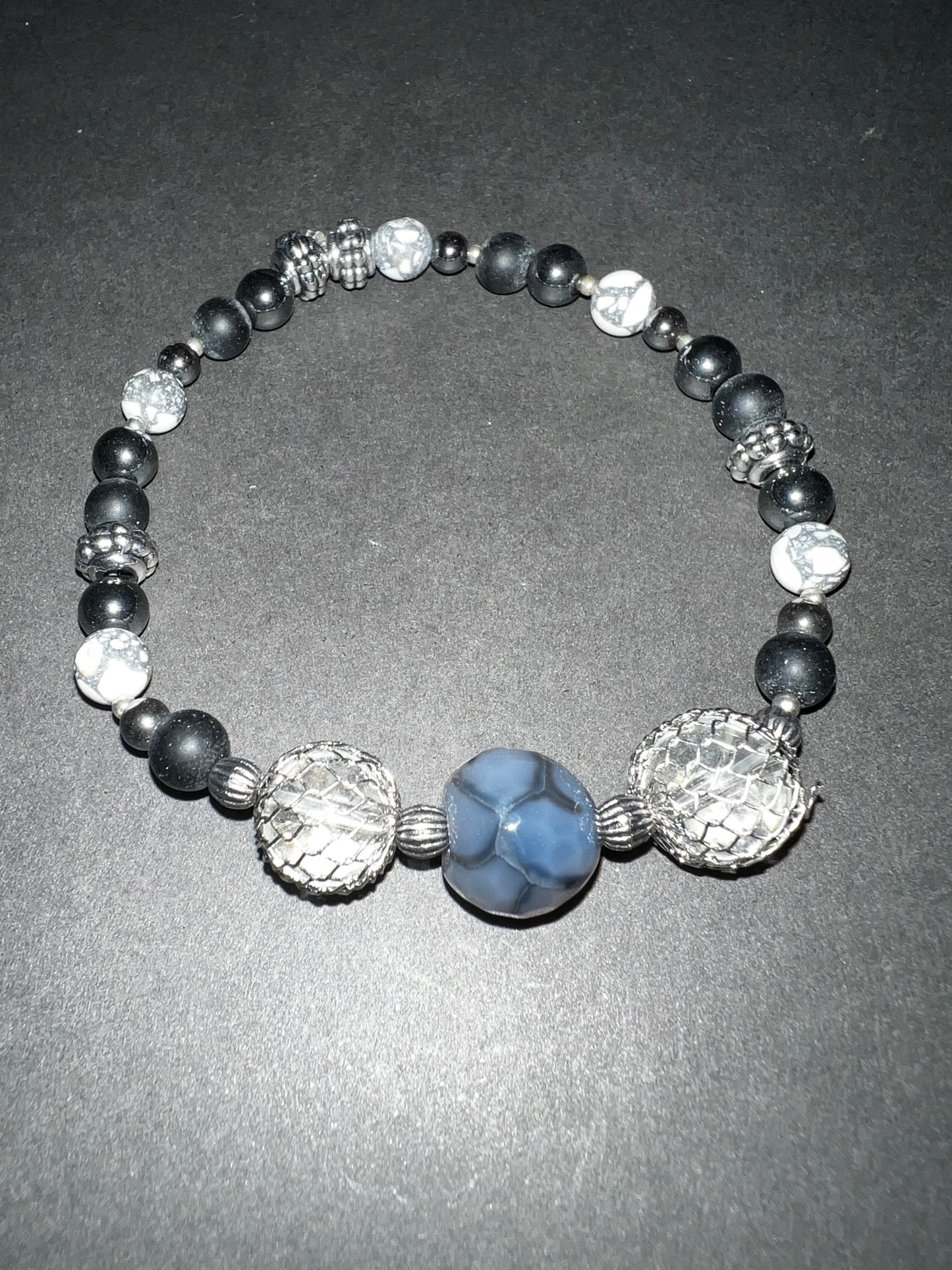 Monochrome Bracelet & Earring Set