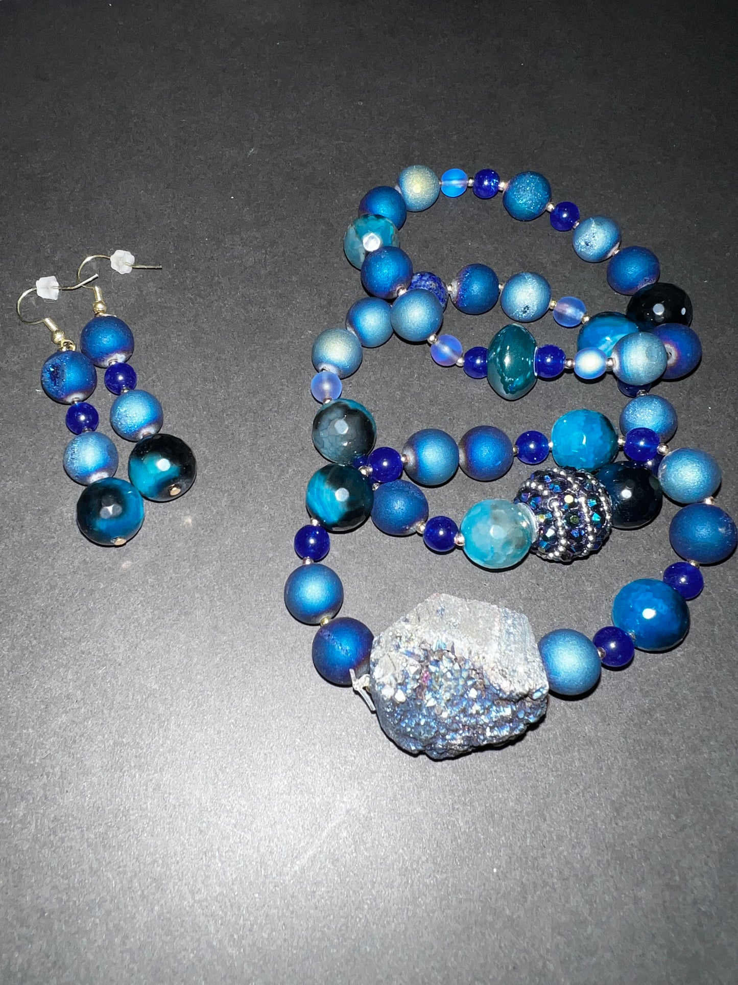 Blues Bracelet & Earrings Set