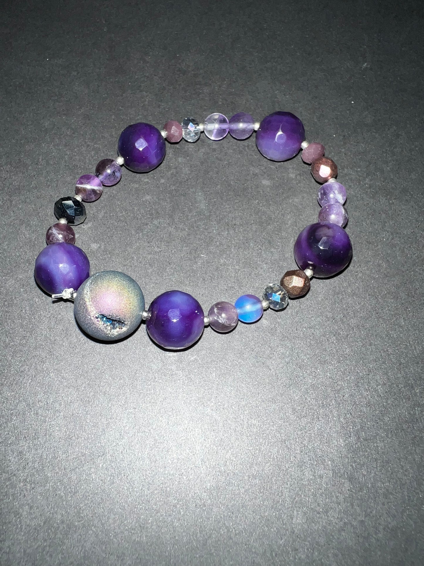 Purple Pleasures Bracelet & Earrings Set