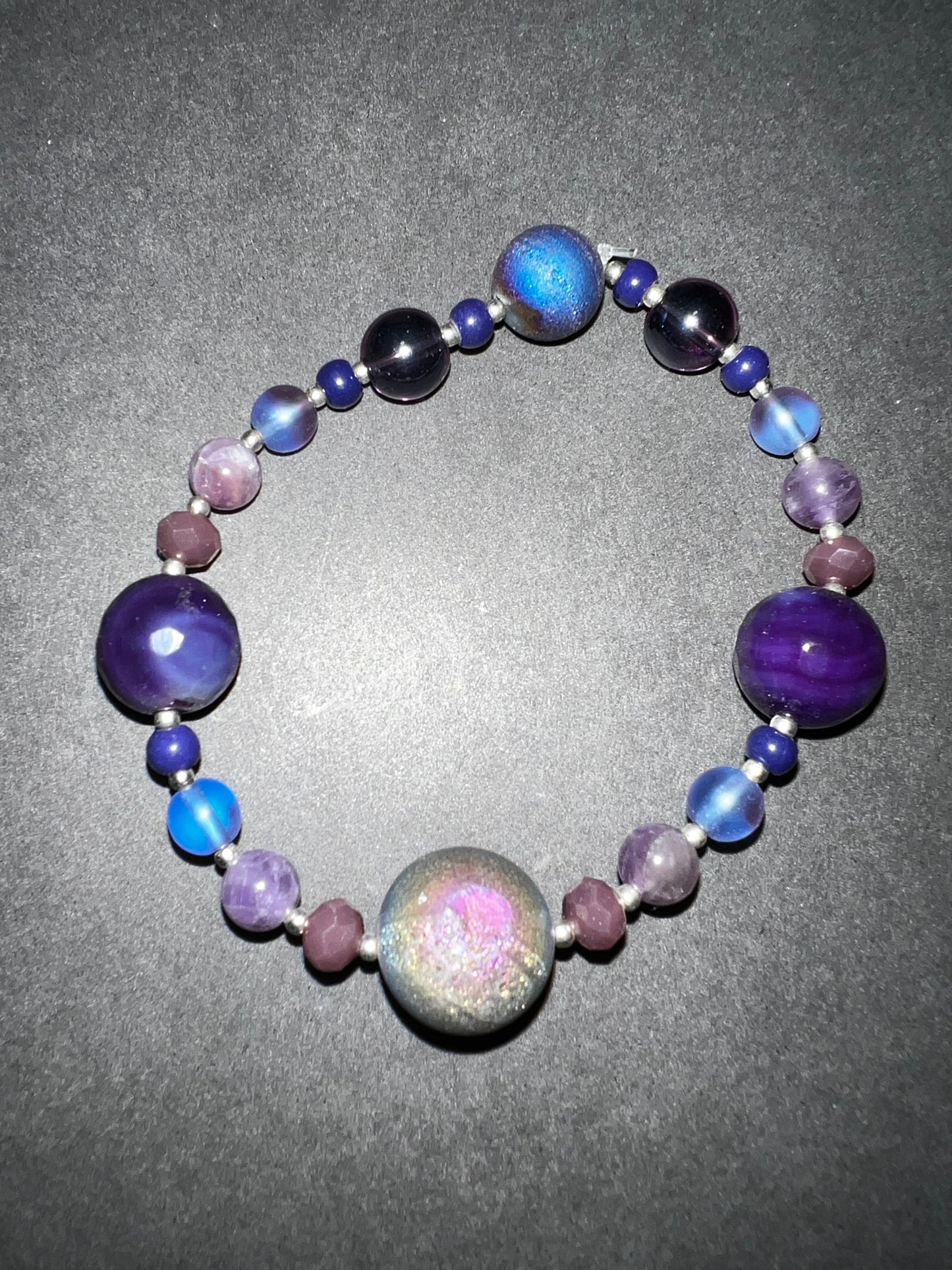 Purple Pleasures Bracelet & Earrings Set