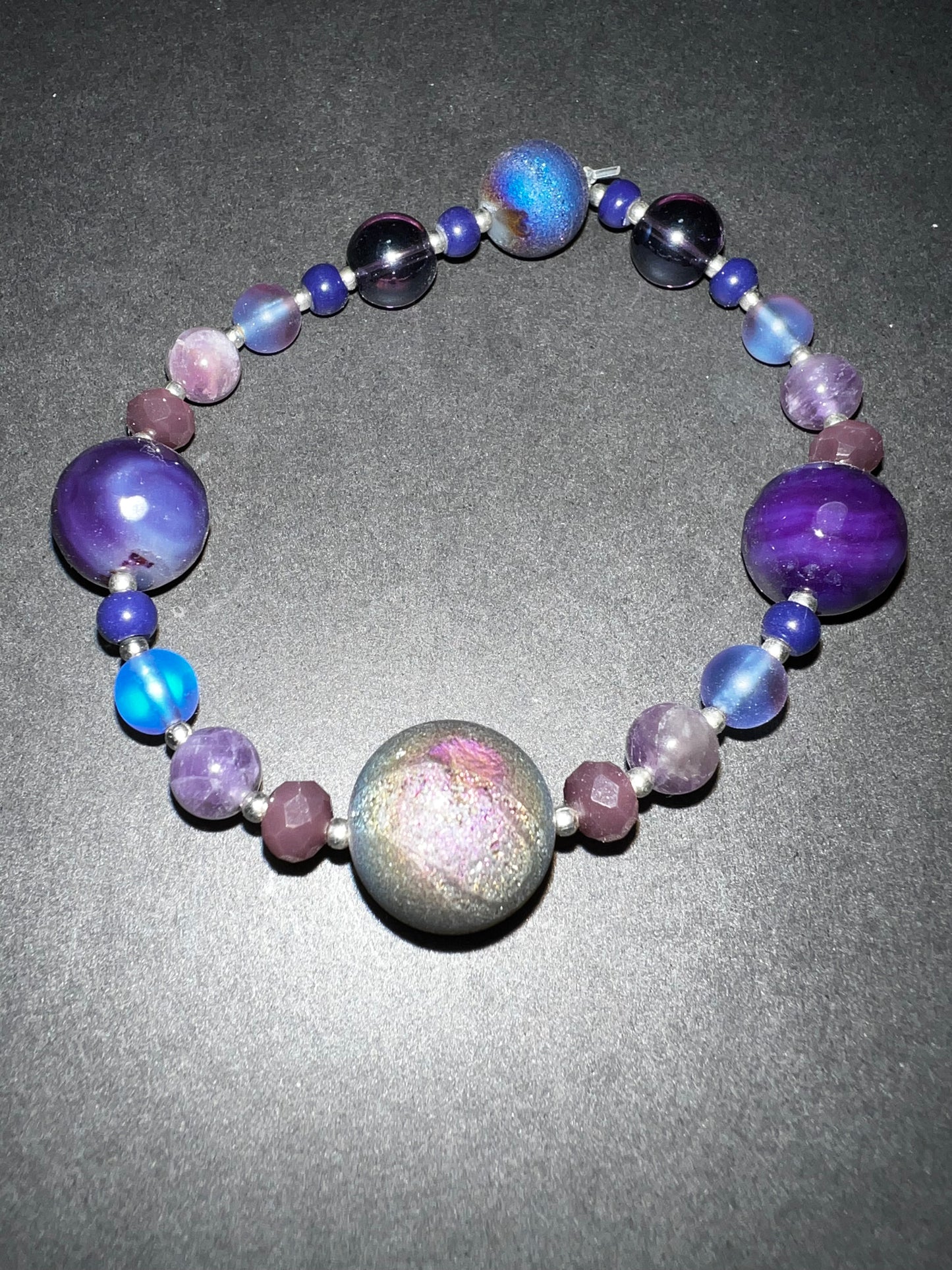 Purple Pleasures Bracelet & Earrings Set