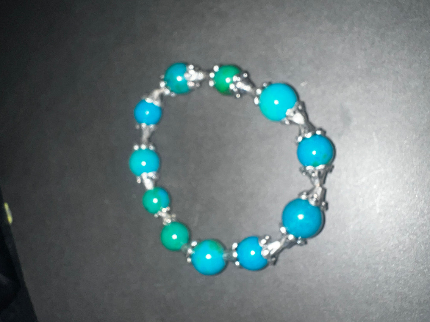 Chrysocolla & Silver Bracelet