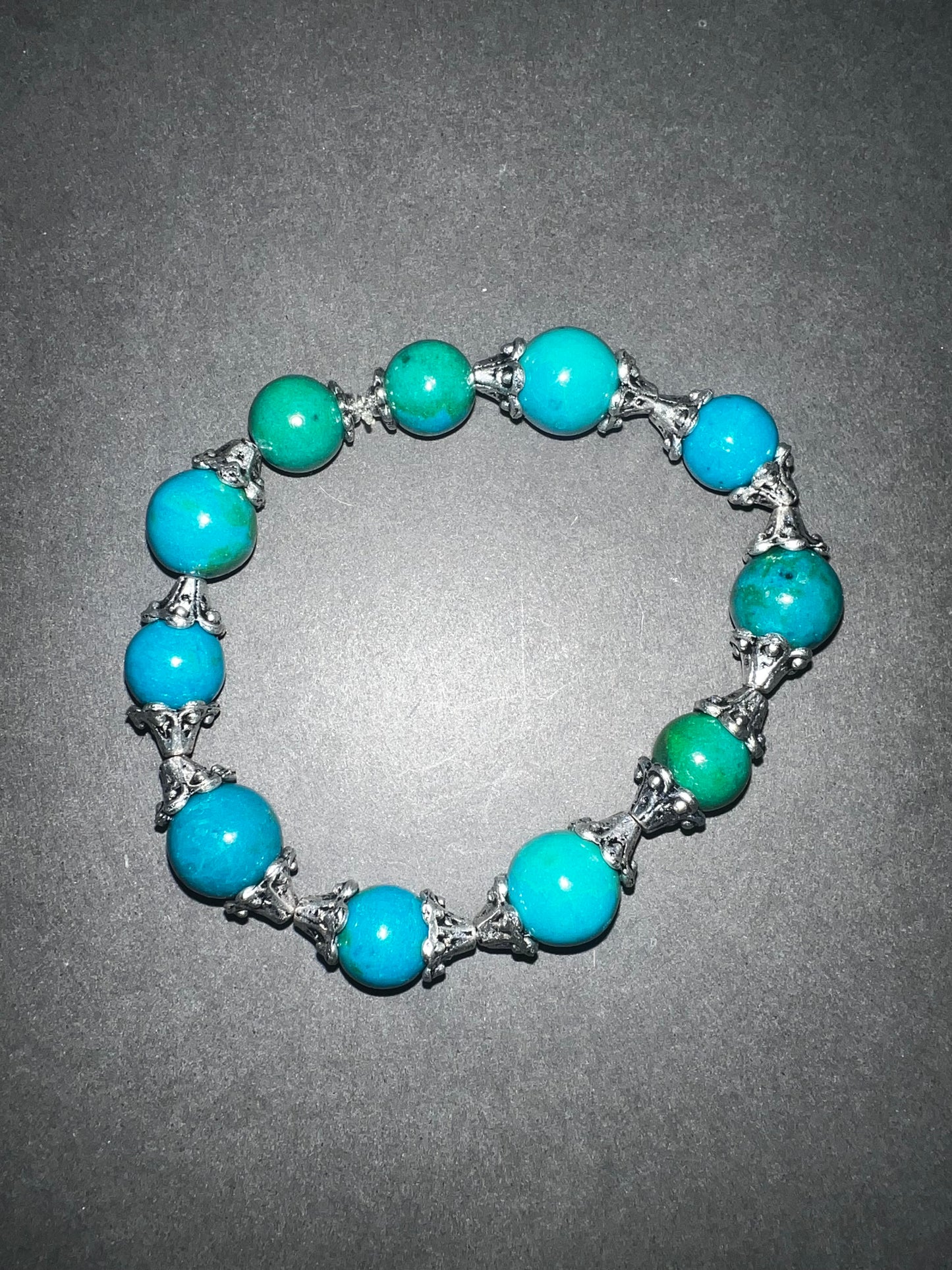 Chrysocolla & Silver Bracelet