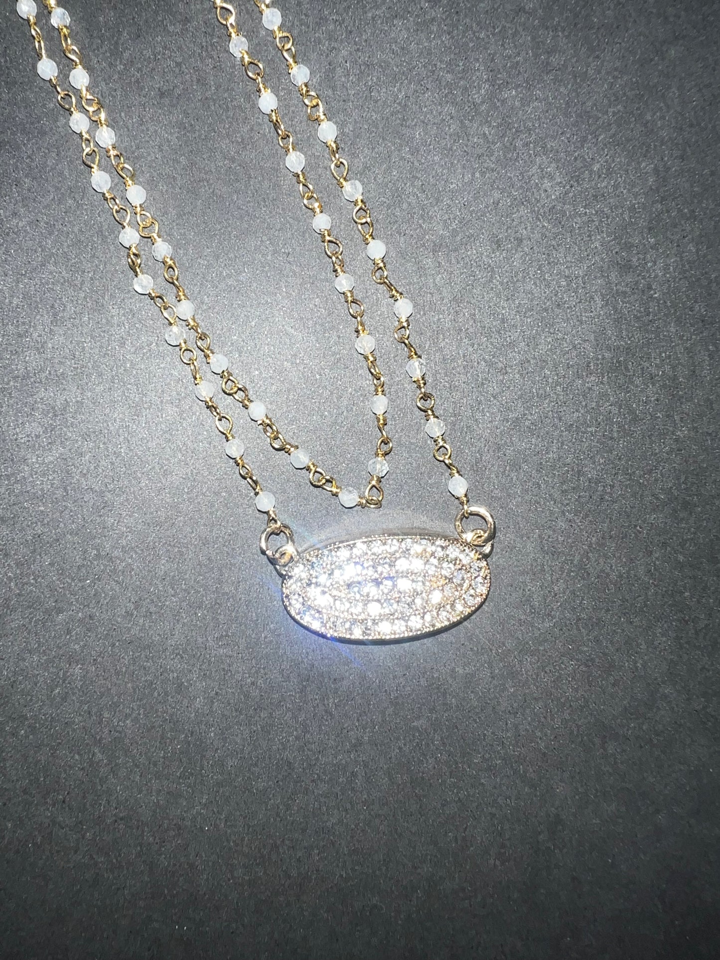 Prayer Bead Necklace - White Quartz