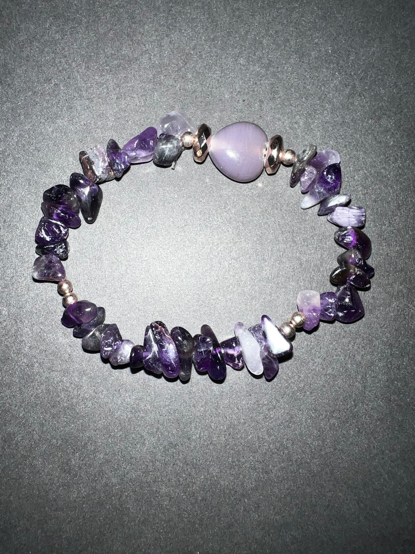 Amethyst & Gold Bracelet