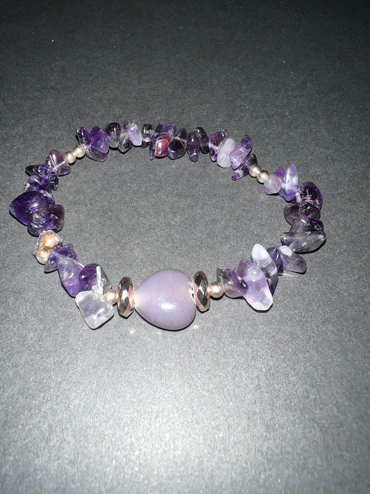 Amethyst & Gold Bracelet