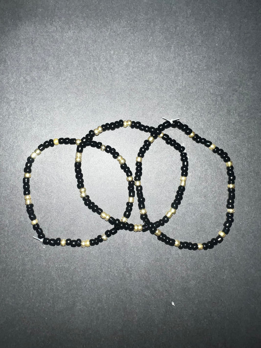Black & Gold Bracelet Set