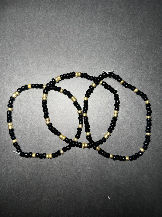 Black & Gold Bracelet Set